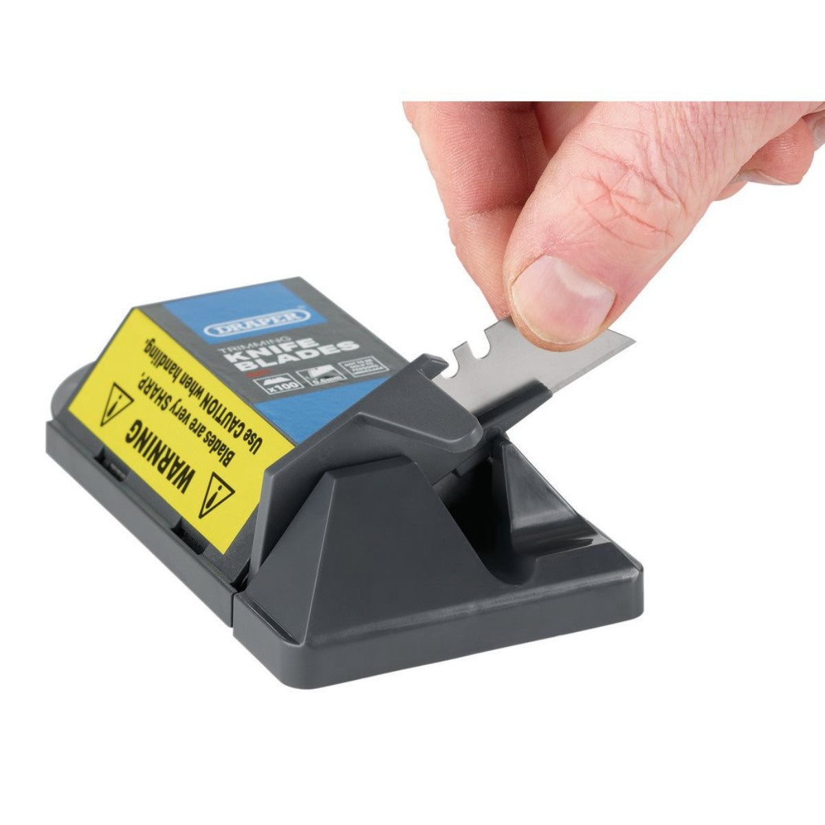 Draper Heavy Duty Trimming Knife Blades with Single Blade Dispenser (Pack of 100) 03417