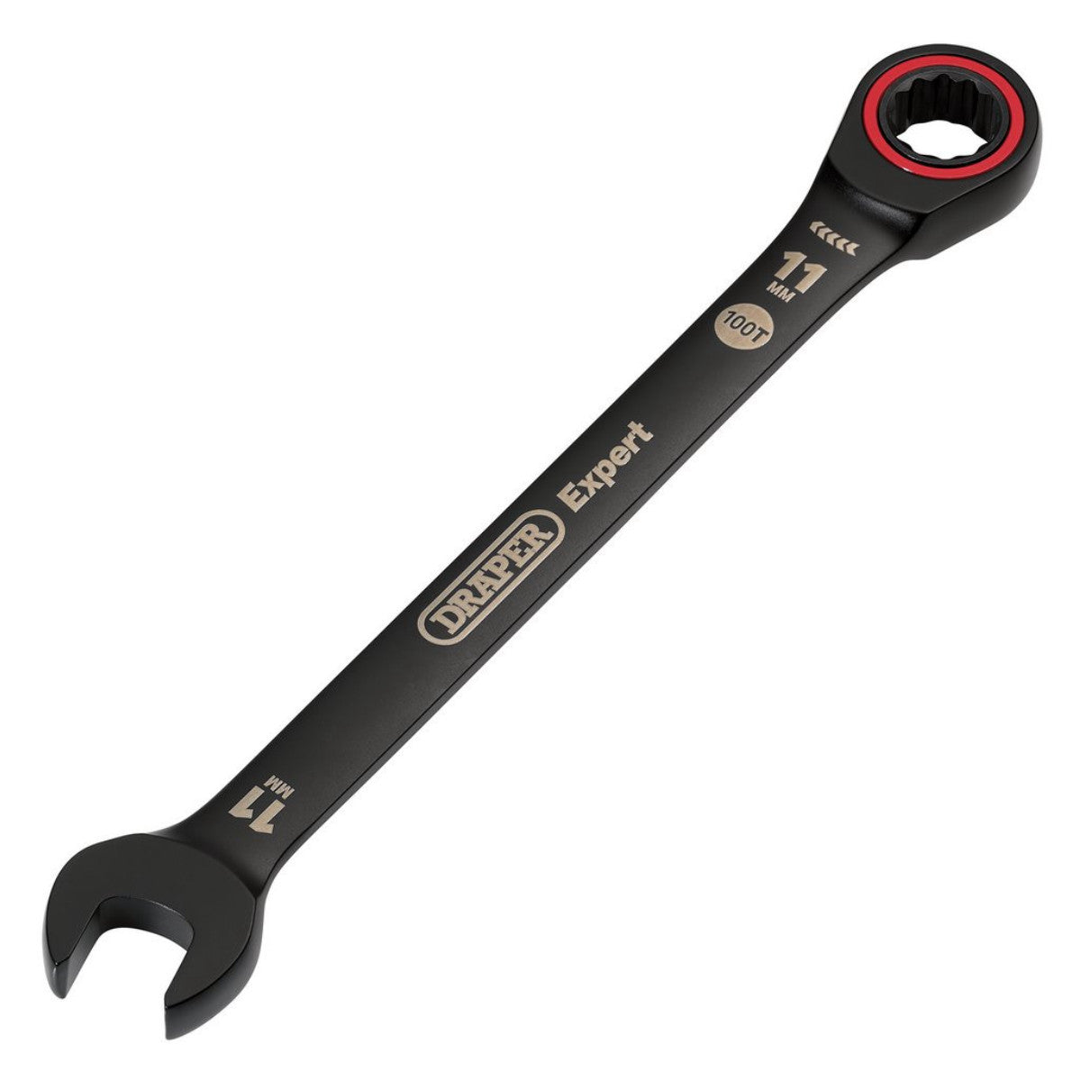 Draper Expert HI-TORQ Metric Ratchet Combination Spanner, 11mm, Black 03882