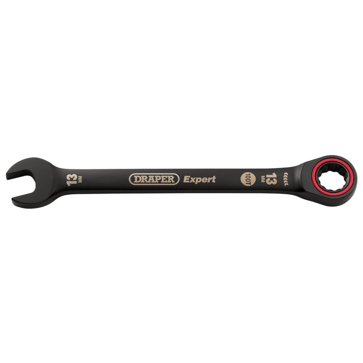 Draper Expert HI-TORQ Metric Ratchet Combination Spanner, 13mm, Black 03884