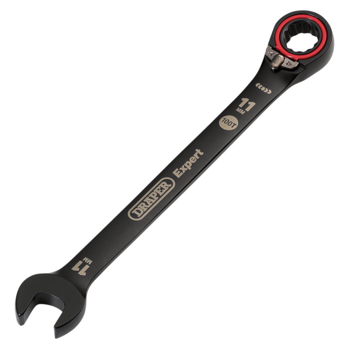Draper Expert HI-TORQ Metric Reversible Ratchet Combination Spanner, 11mm, Black 03901