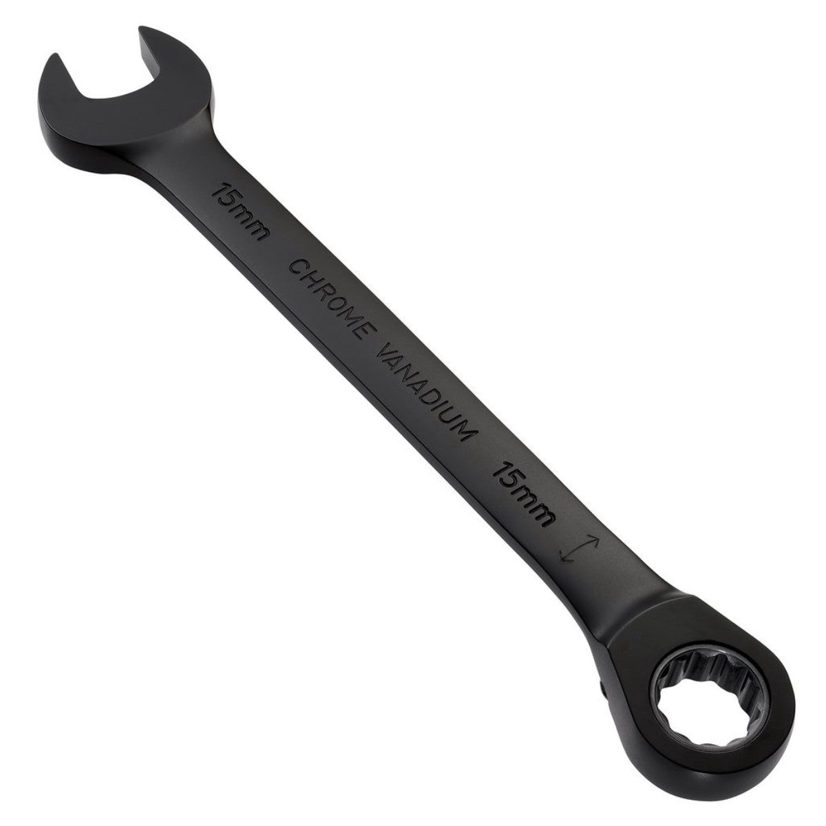 Draper Expert HI-TORQ Metric Reversible Ratchet Combination Spanner, 15mm, Black 03905