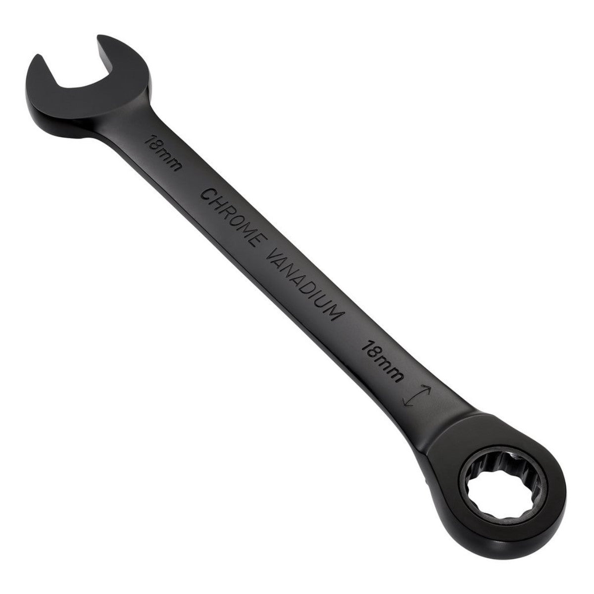 Draper Expert HI-TORQ Metric Reversible Ratchet Combination Spanner, 18mm, Black 03908