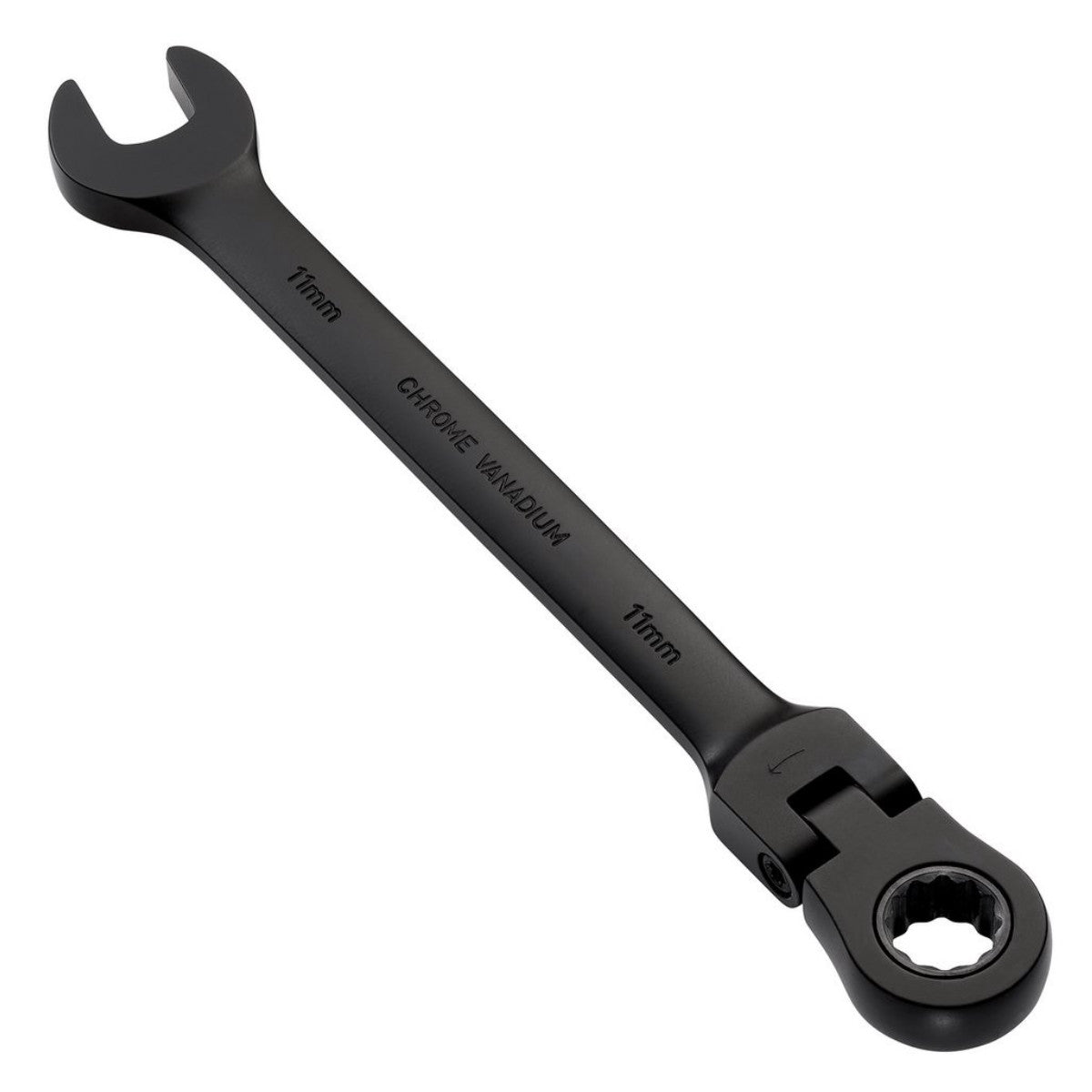 Draper Expert HI-TORQ Metric Flexible Head Ratchet Combination Spanner, 11mm, Black 03917