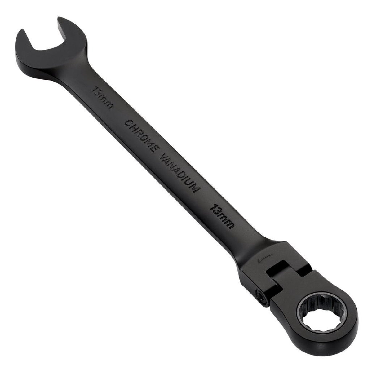 Draper Expert HI-TORQ Metric Flexible Head Ratchet Combination Spanner, 13mm, Black 03919