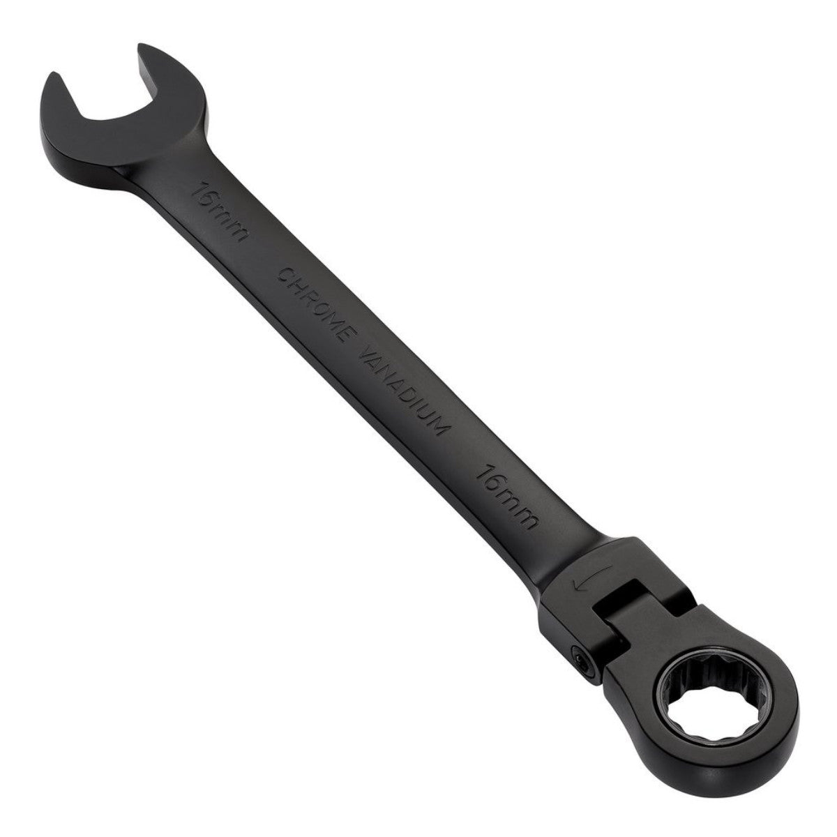 Draper Expert HI-TORQ Metric Flexible Head Ratchet Combination Spanner, 16mm, Black 03923