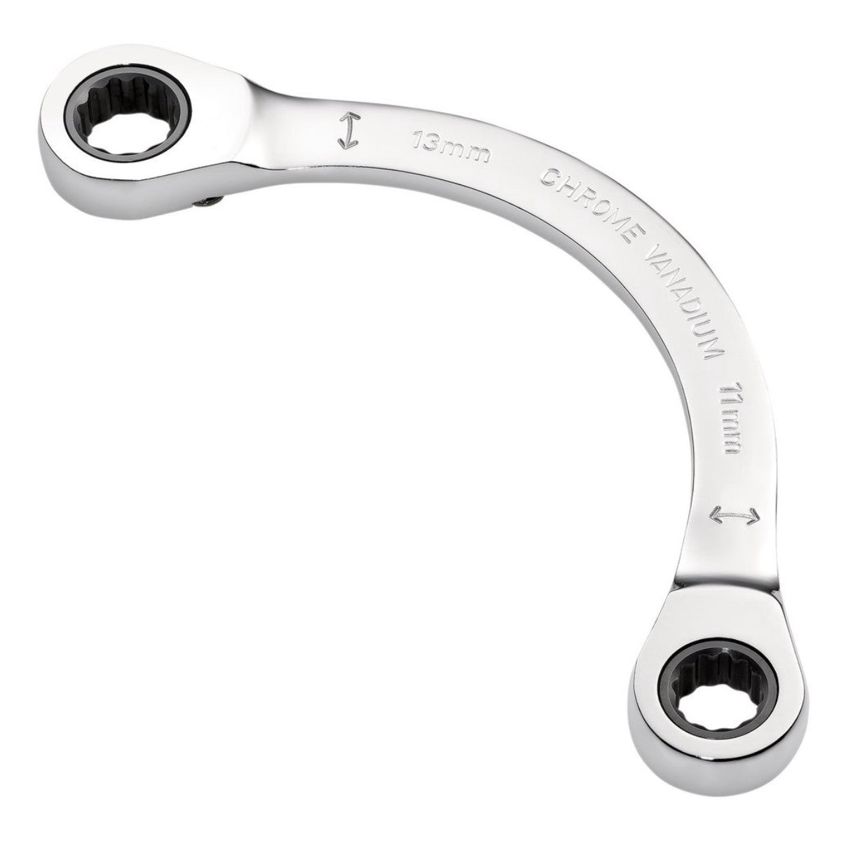 Draper Expert HI-TORQ Double Ring Ratchet Half Moon Spanner, 11 x 13mm 03934