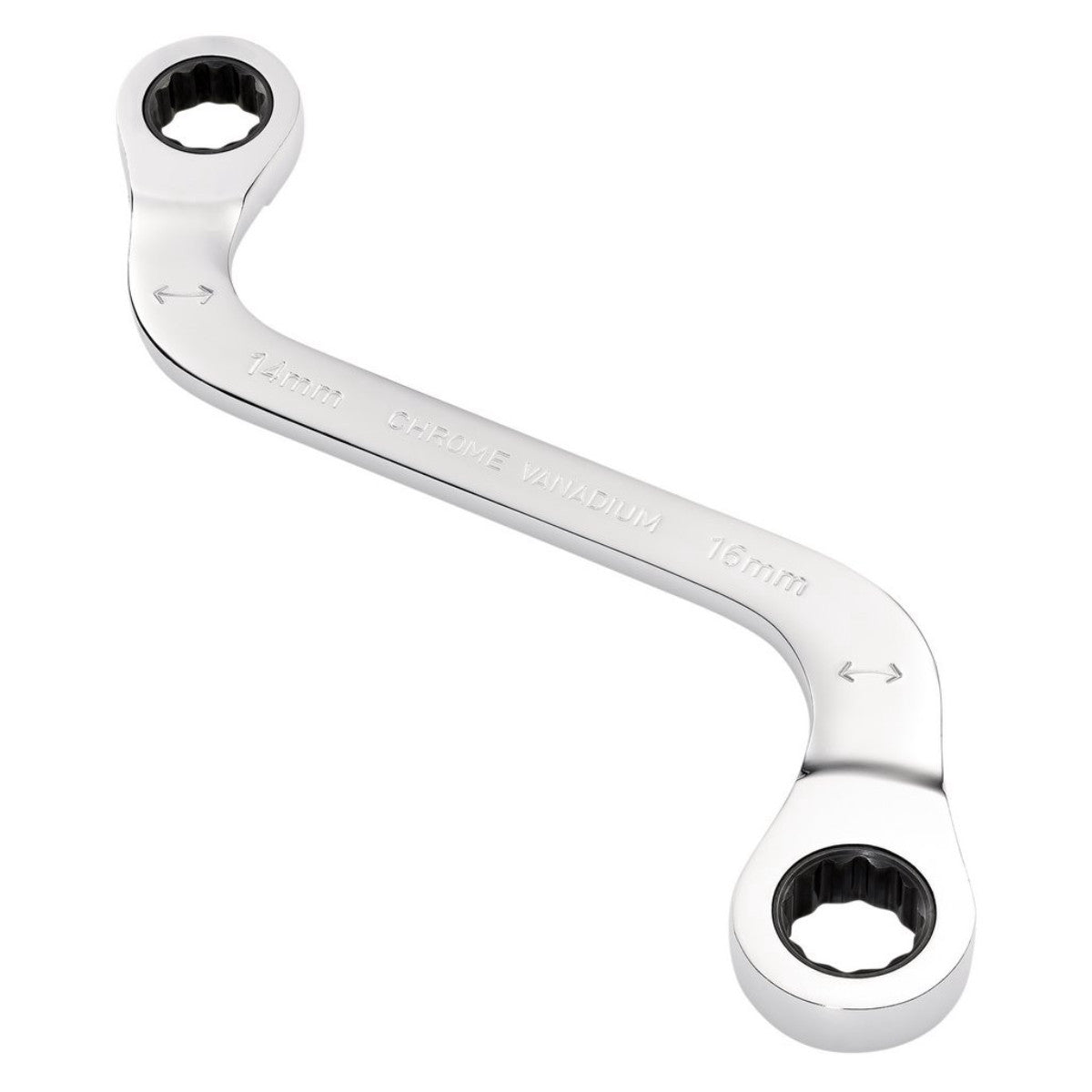 Draper Expert HI-TORQ Double Ring Ratchet S-Shape Spanner, 14 x 16mm 03944