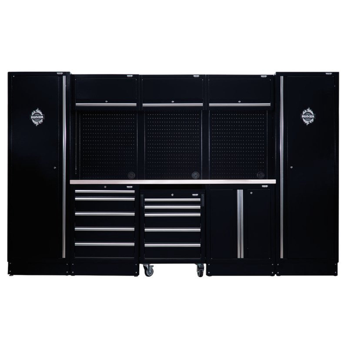 Bunker 16 Piece Modular Storage Combo with Stainless Steel Worktop, 3240mm 04402