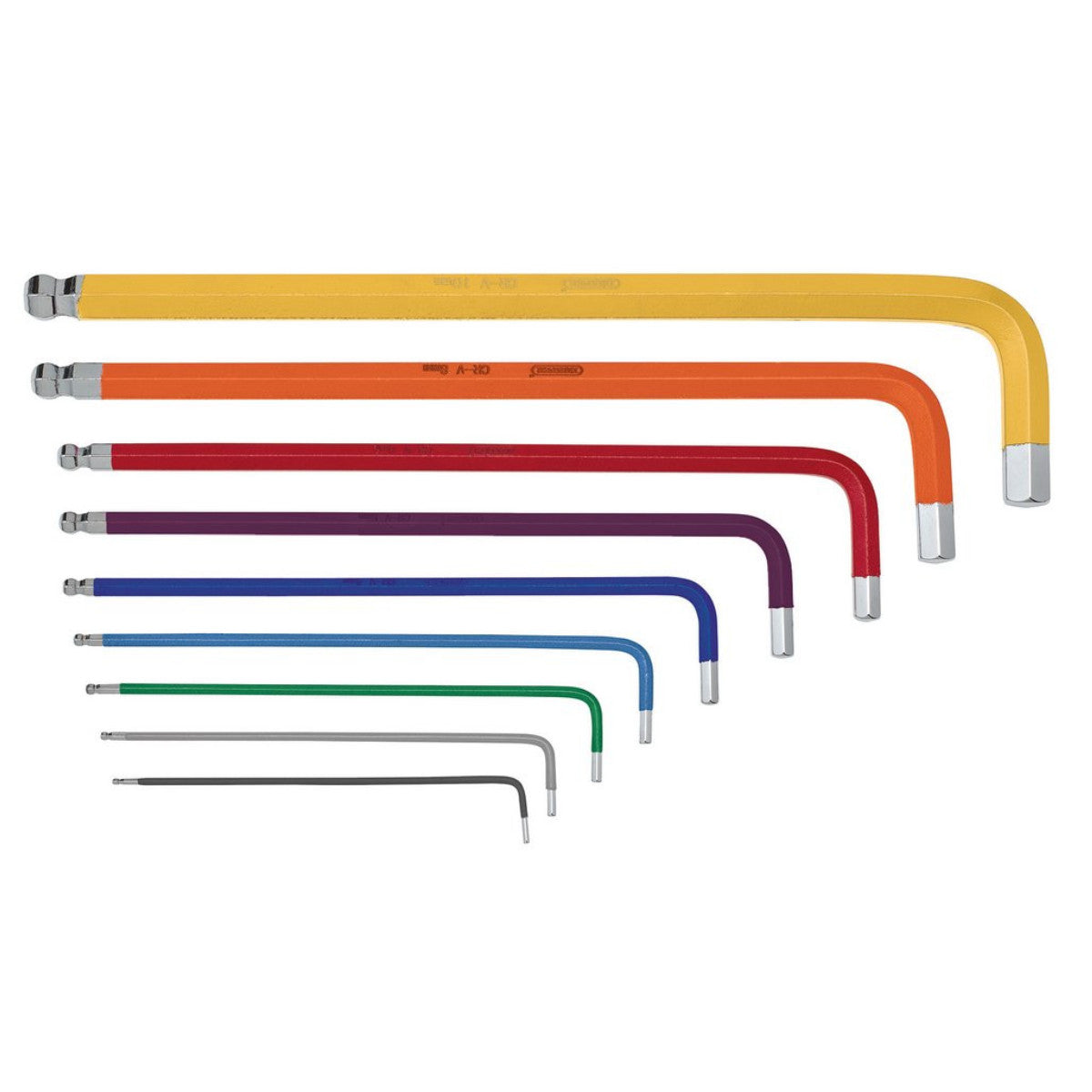 Draper TX-STAR Security & Hex Metric Long Arm Key Set, Colour Coded (18 Piece) 04776