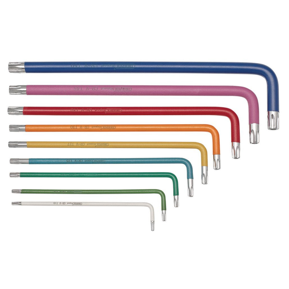 Draper TX-STAR Security & Hex Metric Long Arm Key Set, Colour Coded (18 Piece) 04776
