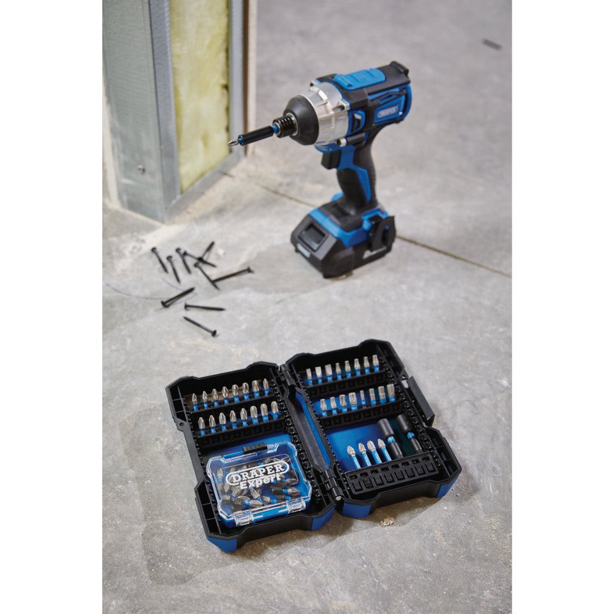 Draper Expert Impact Screwdriver Bit Set, 1/4" Hex (65 Piece) 04932