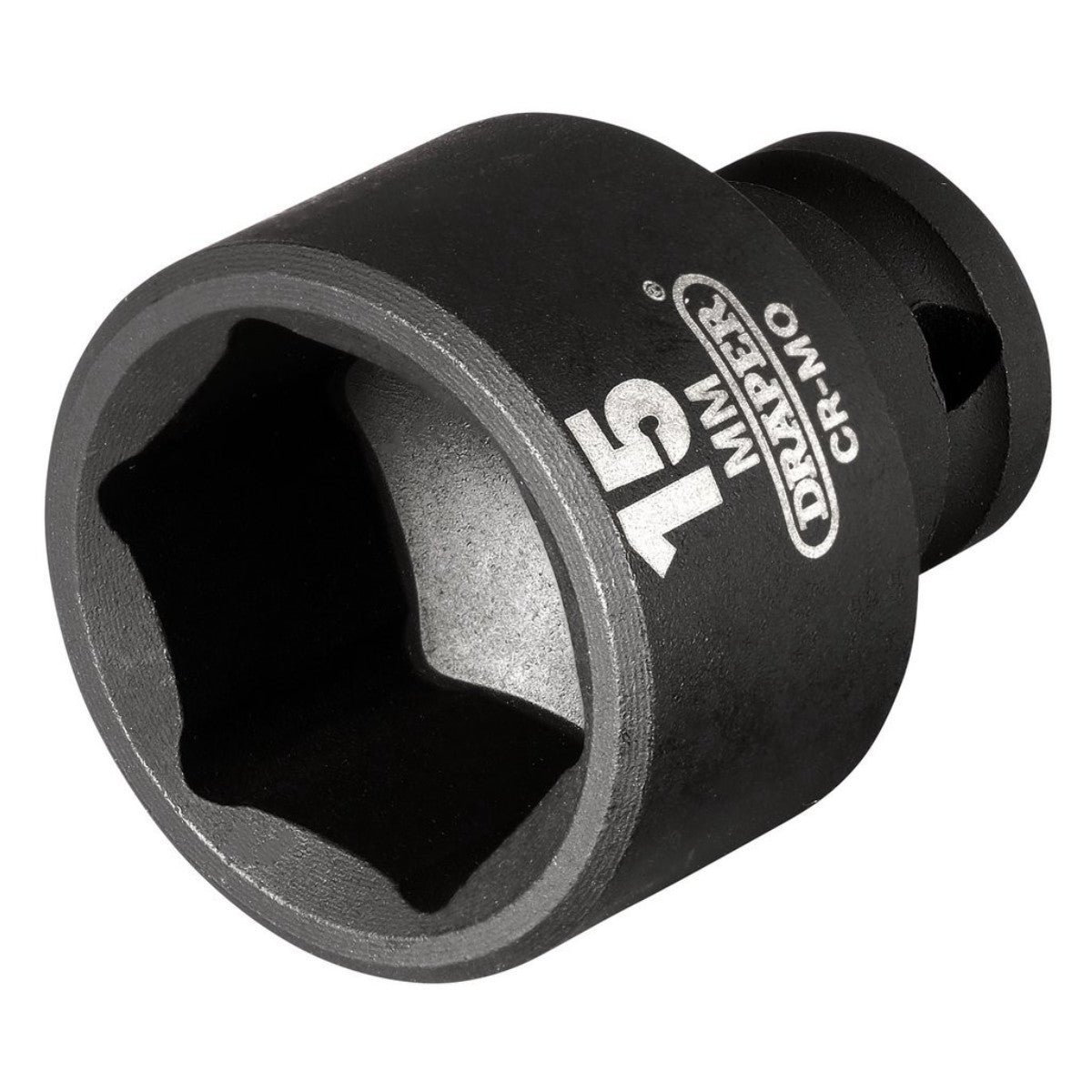 Draper HI-TORQ 6 Point Impact Socket, 1/4" Sq. Dr., 15mm 05062
