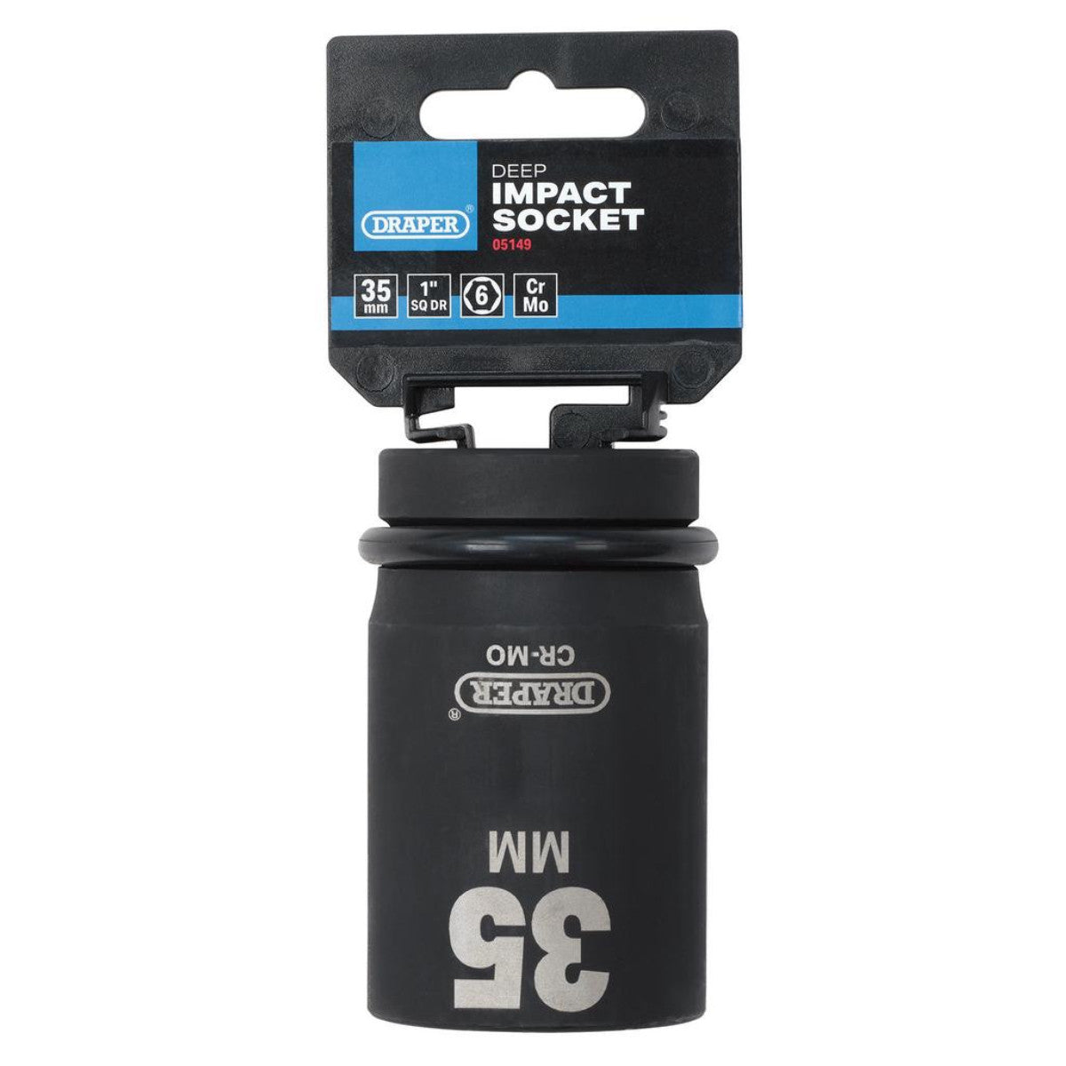 Draper HI-TORQ 6 Point Deep Impact Socket, 1" Sq. Dr., 35mm 05149