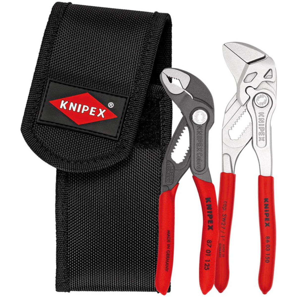 Knipex 00 20 72 V01 Mini Pliers Set In Belt Tool Pouch 06076