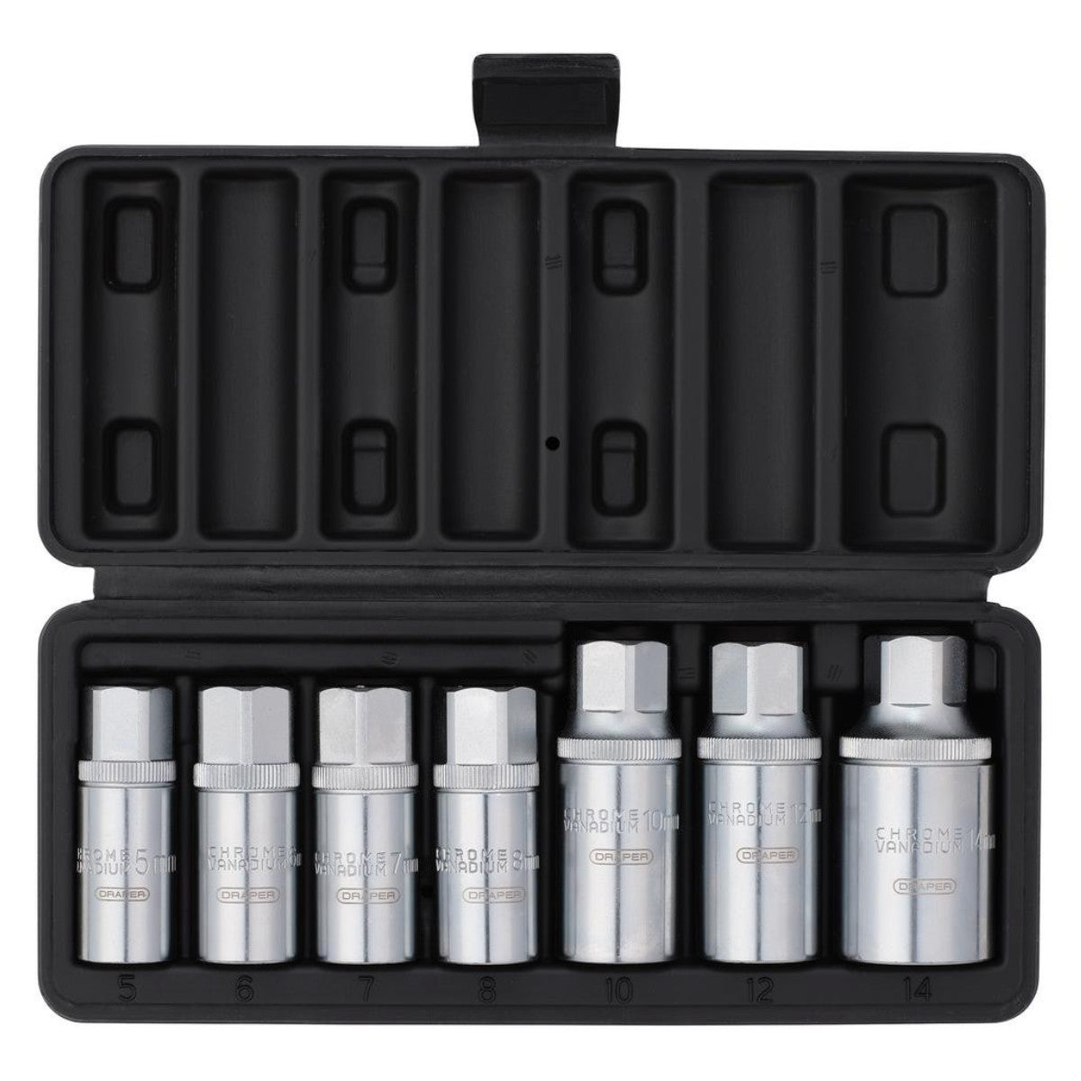 Draper Stud Extractor Set, 3/8" Sq. Dr., 1/2" Sq. Dr. (7 Piece) 07119