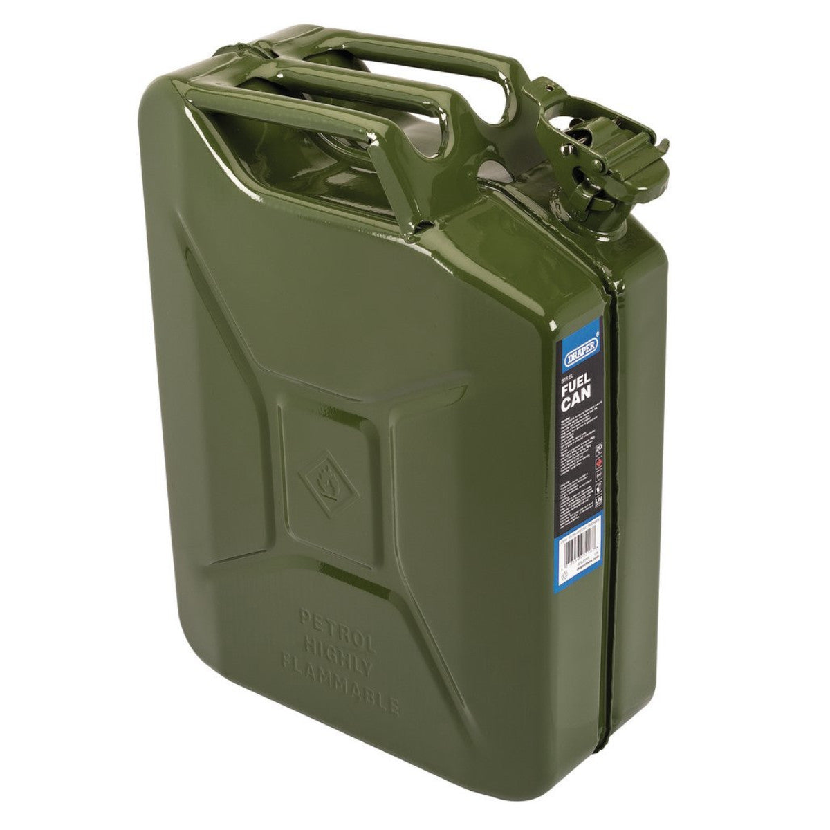 Draper Steel Fuel Can, 20L, Green 07218