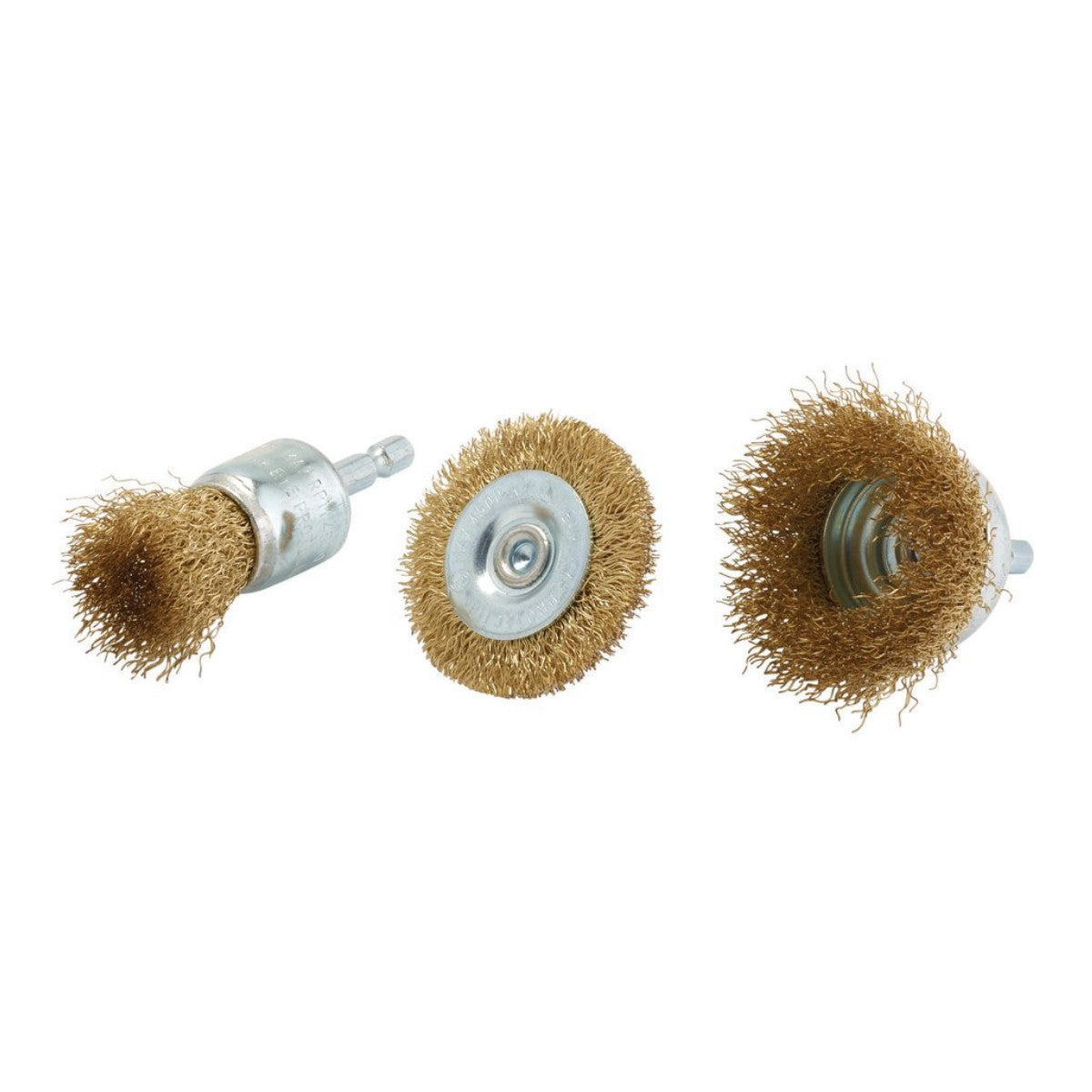 Draper Brassed Steel Crimped Wire Brush Set (3 Piece) 07435
