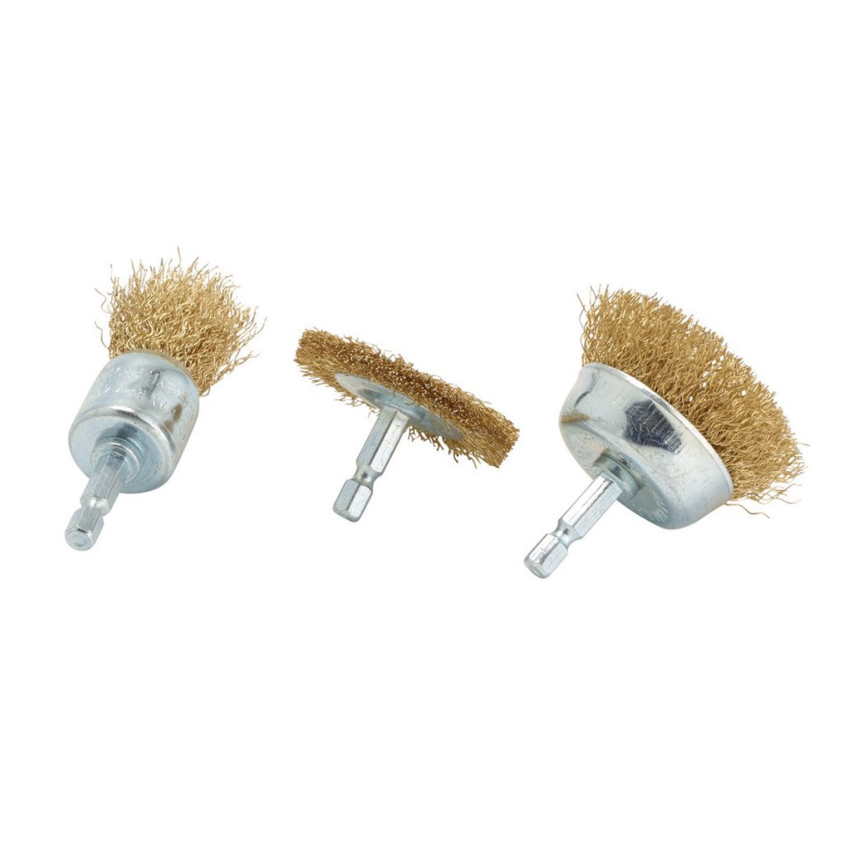 Draper Brassed Steel Crimped Wire Brush Set (3 Piece) 07435