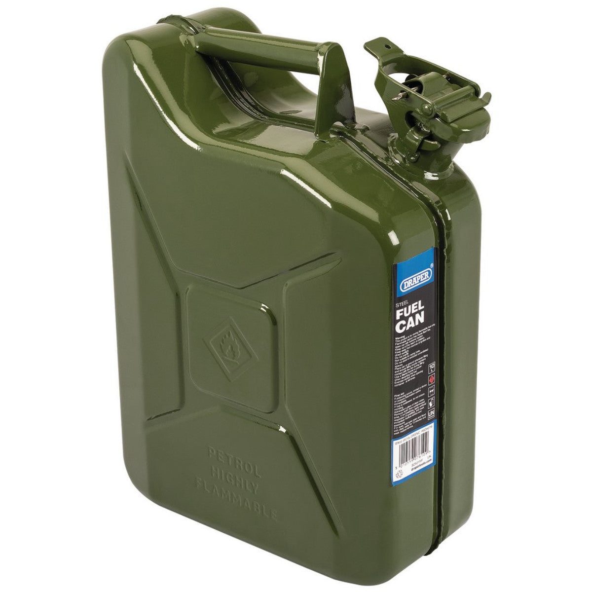 Draper Steel Fuel Can, 10L, Green 07610