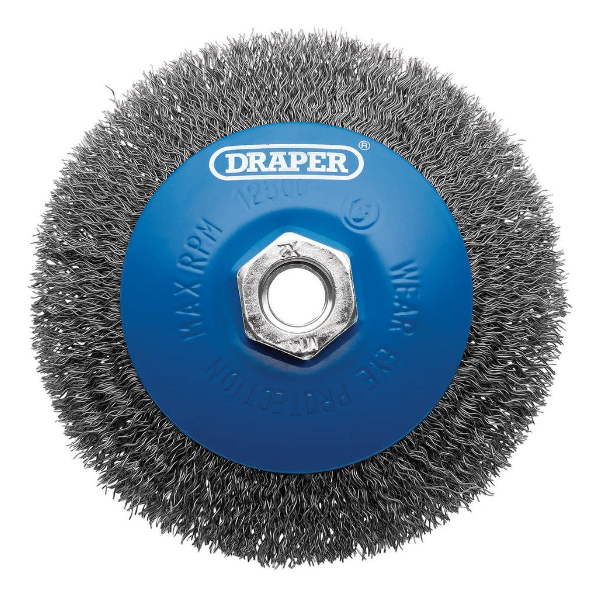 Draper Steel Bevelled Crimped Wire Wheel Brush, 115mm, M14 08065