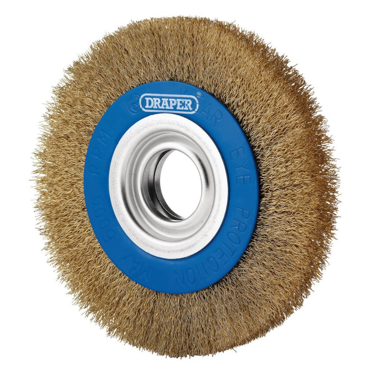 Draper Brassed Steel Bench Grinder Wire Wheel Brush, 150 x 31.75mm 08066