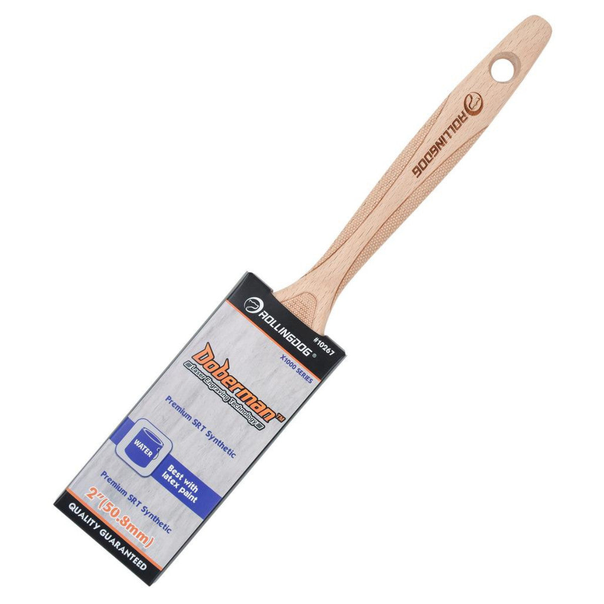 Rollingdog DOBERMAN X1000 Series Flat Paint Brush, 2" 08148