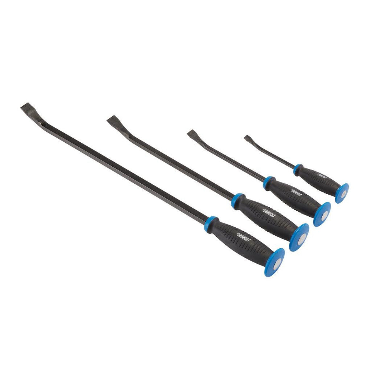 Draper 'Pound Thru' Soft Grip Pry Bar Set with Hand Guard (4 Piece) 08559