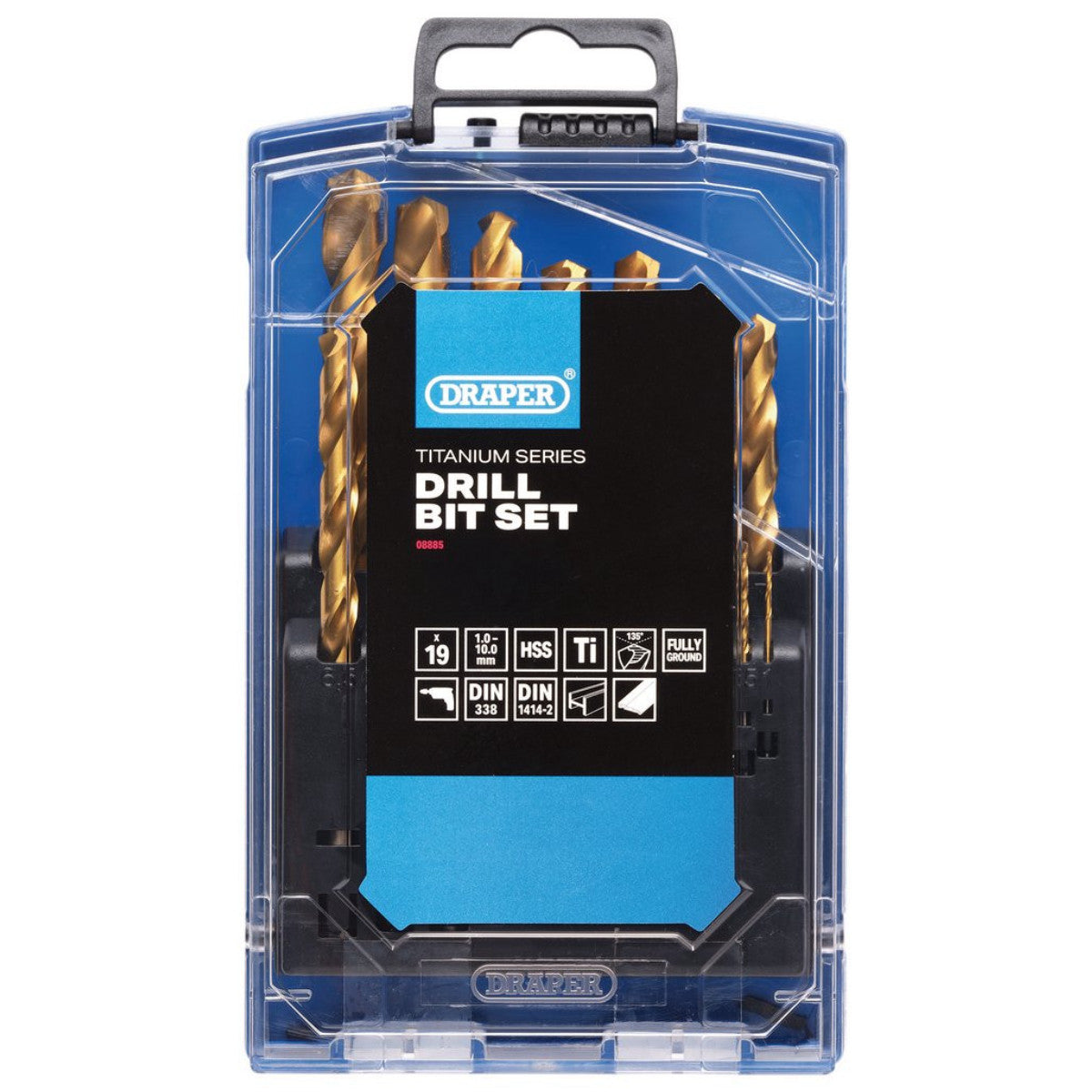 Draper HSS Titanium Nitride Coated Drill Bit Set (19 Piece) 08885