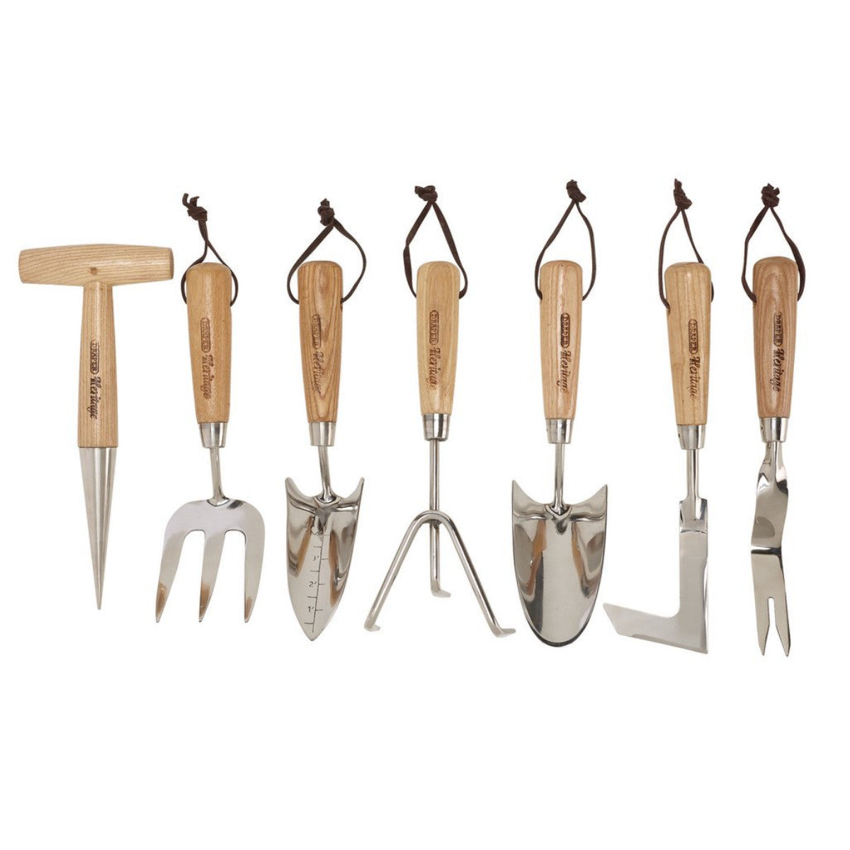 Draper Heritage Stainless Steel Garden Tool Set with Ash Handles (7 Piece) 09000