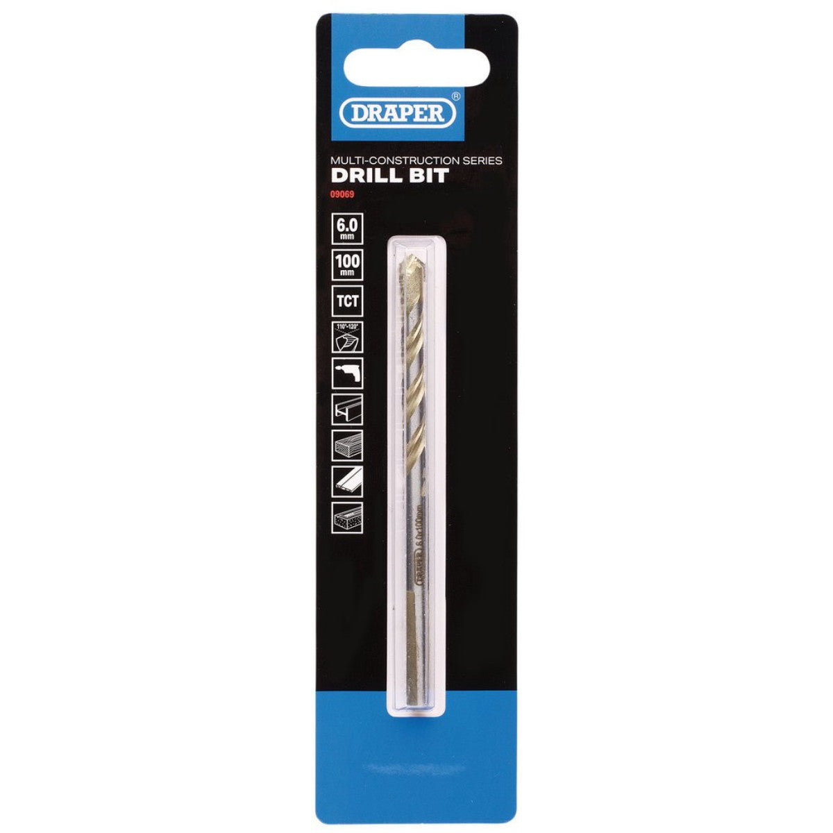 Draper Multi Construction TCT Drill Bit, 6 x 100mm 09069