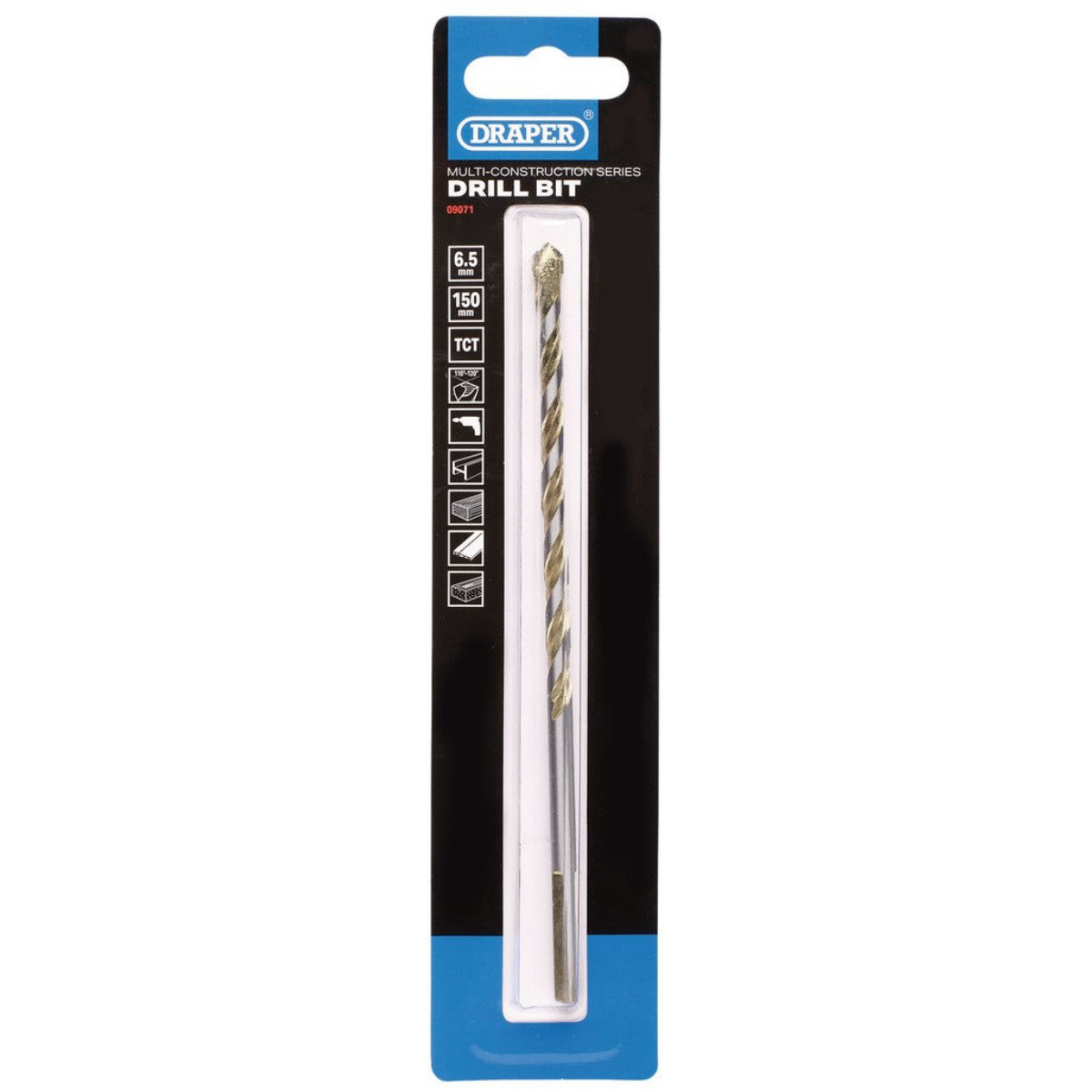 Draper Multi Construction TCT Drill Bit, 6.5 x 150mm 09071