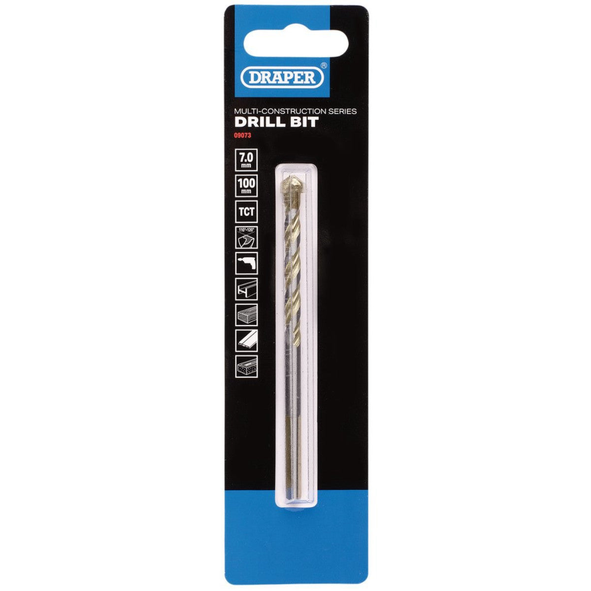 Draper Multi Construction TCT Drill Bit, 7 x 100mm 09073
