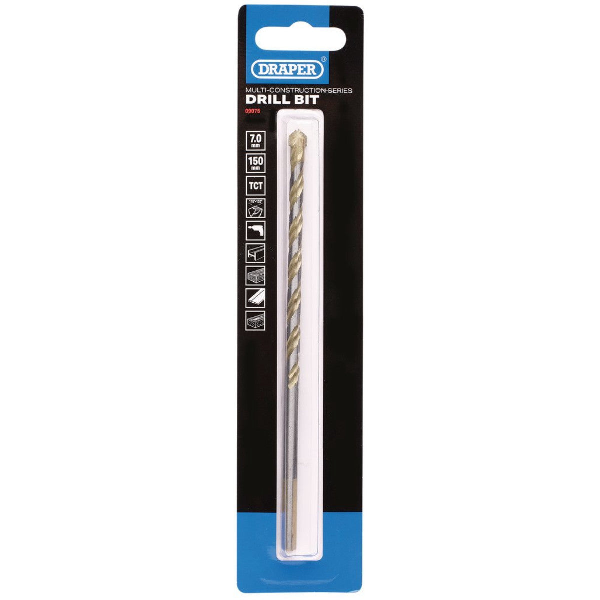Draper Multi Construction TCT Drill Bit, 7 x 150mm 09075