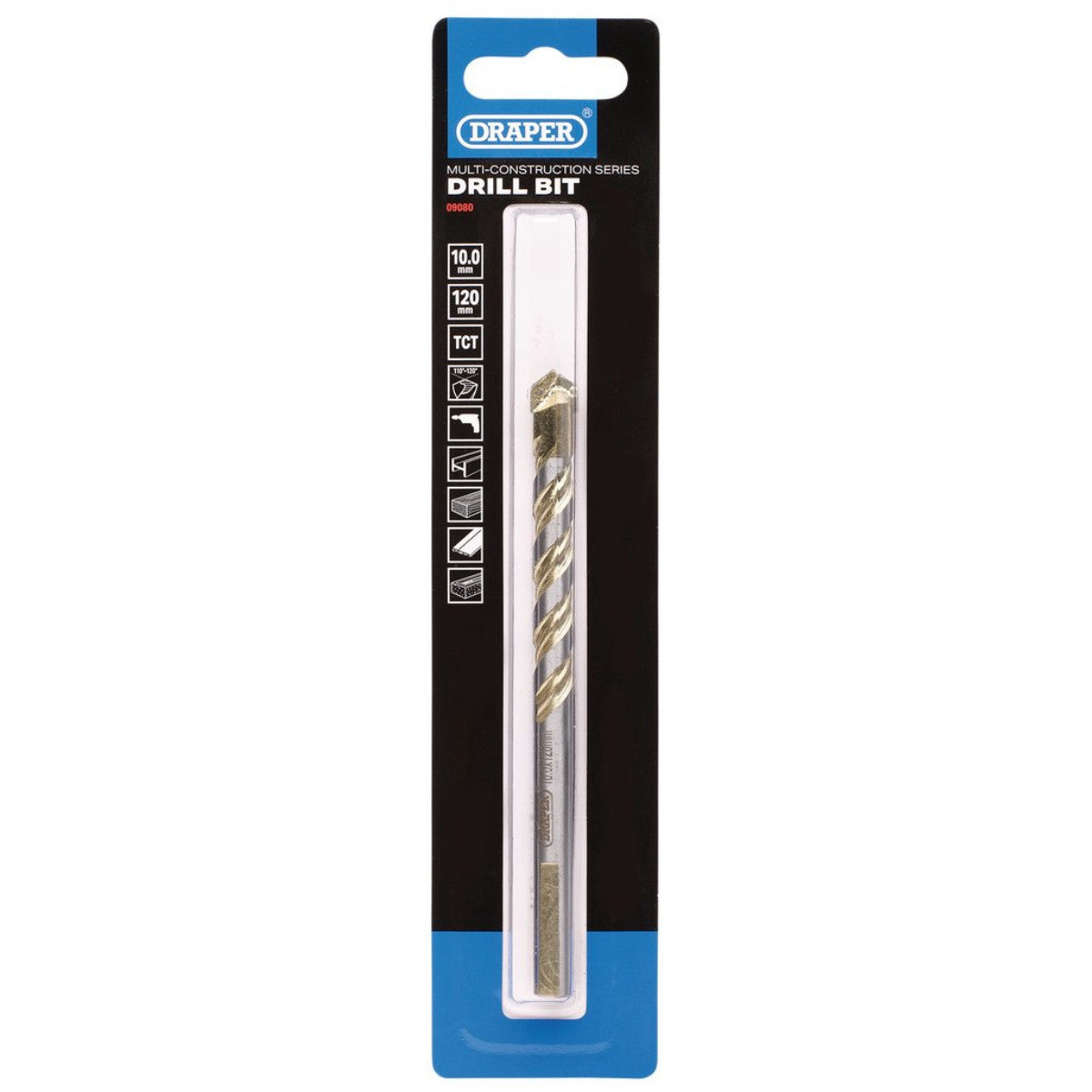 Draper Multi Construction TCT Drill Bit, 10 x 120mm 09080