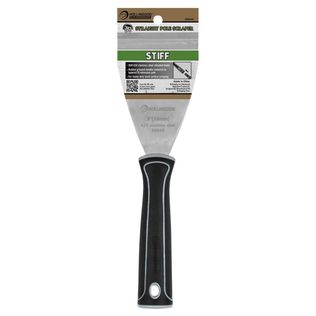 Rollingdog Straight Pole Scraper, 3"/76mm 09600