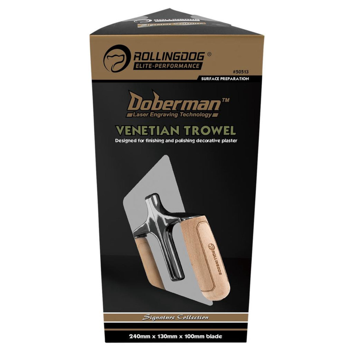 Rollingdog DOBERMAN Venetian Trowel, 240 x 130 x 100mm 09646
