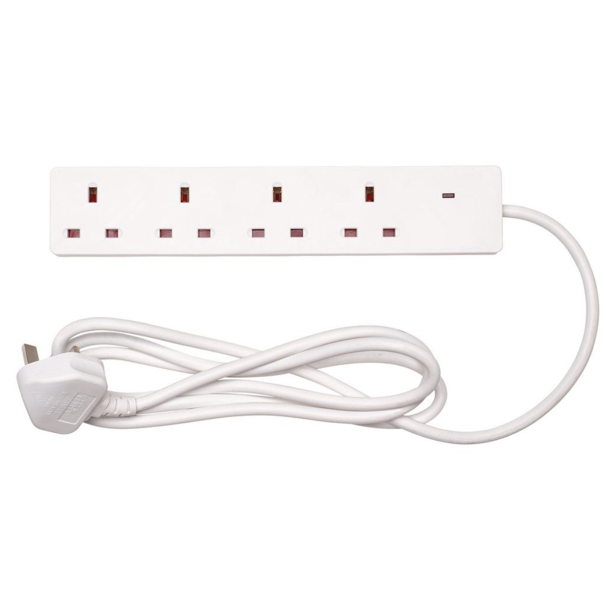 Draper Four Socket Extension Lead with Neon Indicator, 2m 09657