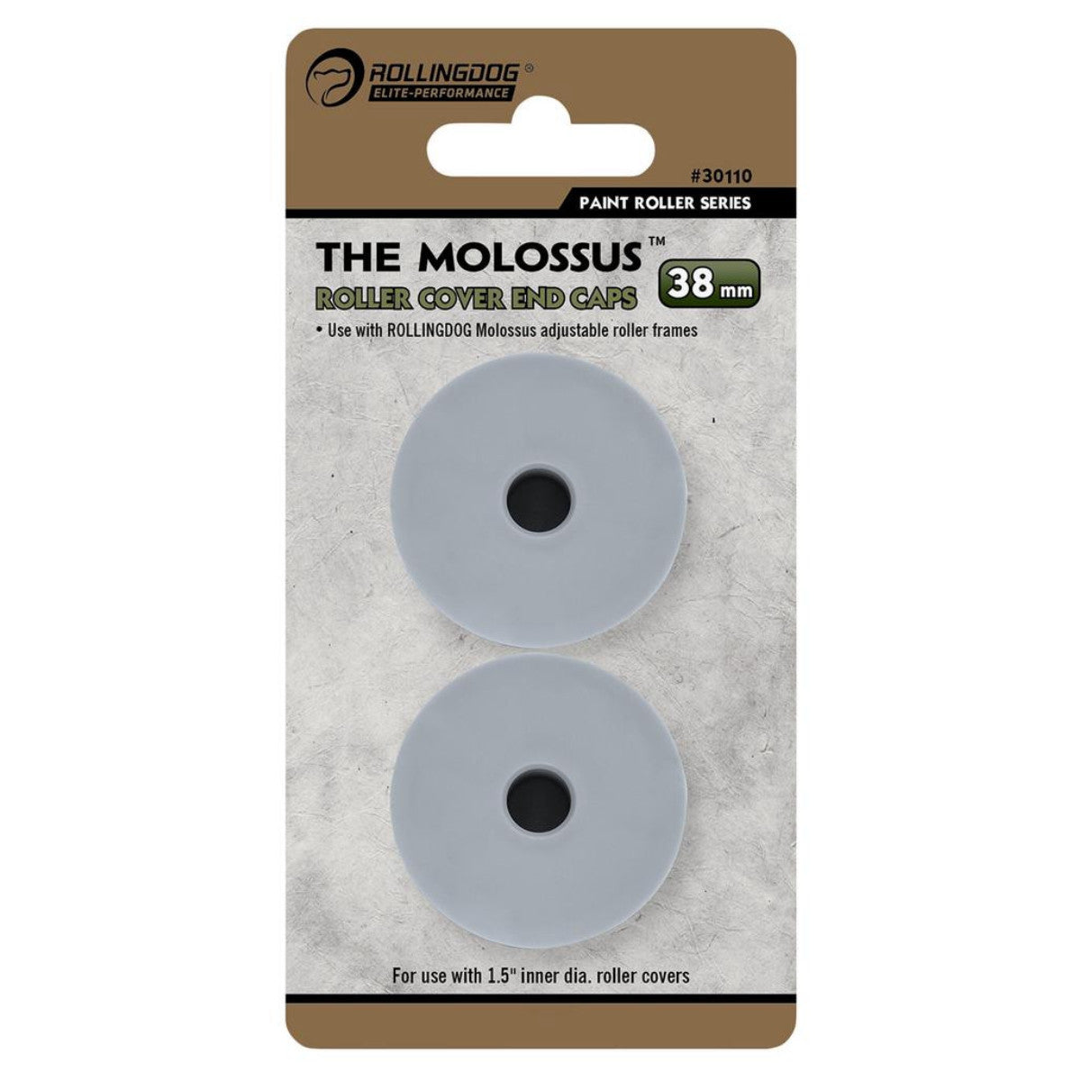 Rollingdog THE MOLOSSUS Roller Cover End Caps, 12-18" (Pack of 2) 09676