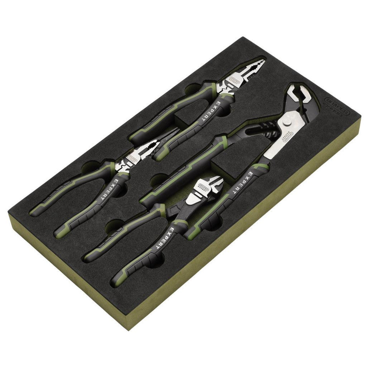 Draper Expert High Leverage Pliers Set with Water Pump Pliers in EVA Foam Tray (4 Piece) 09778