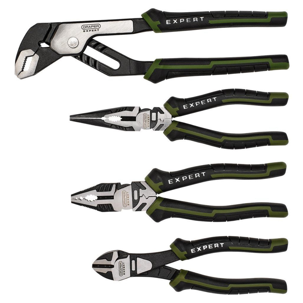 Draper Expert High Leverage Pliers Set with Water Pump Pliers in EVA Foam Tray (4 Piece) 09778