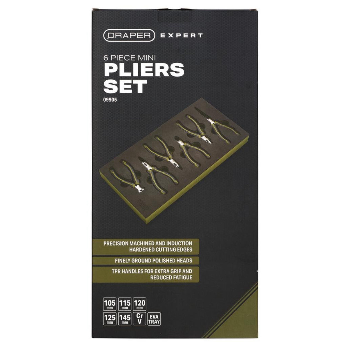 Draper Expert Mini Pliers Set in EVA Foam Tray (6 Piece) 09905