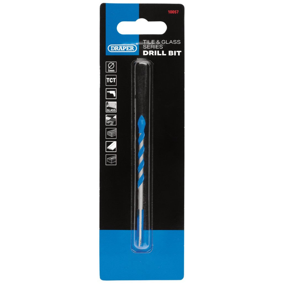 Draper TCT Tile and Glass Drill Bit, 5 x 84mm 10057