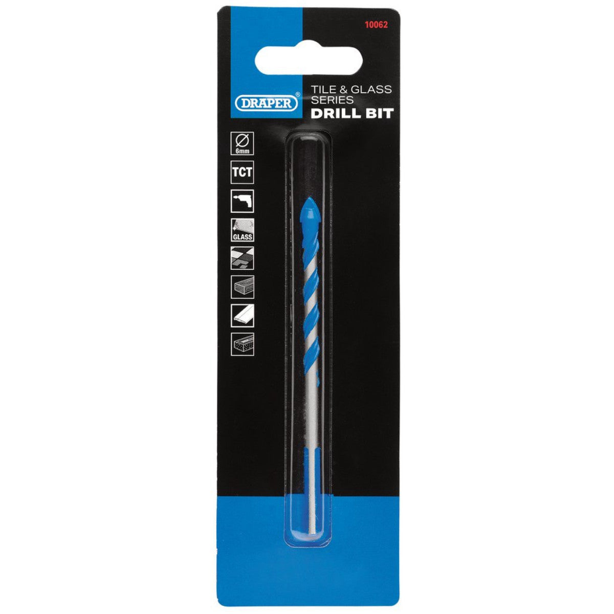 Draper TCT Tile and Glass Drill Bit, 6 x 101mm 10062