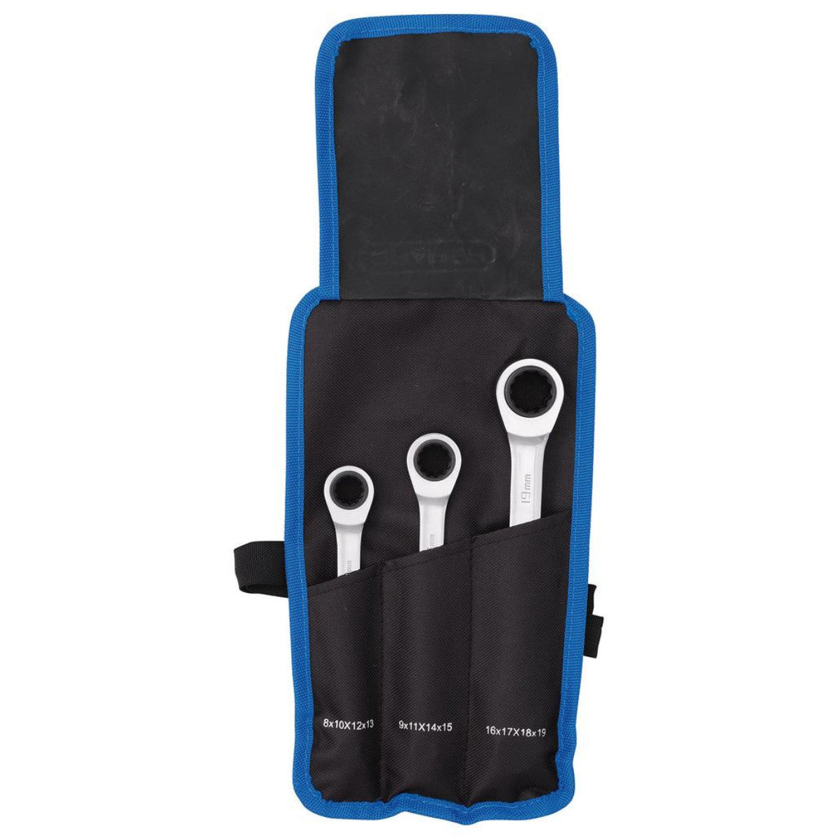 Draper Metric 4-in-1 Reversible Double Ring End Ratchet Spanner Set (3 Piece) 11652