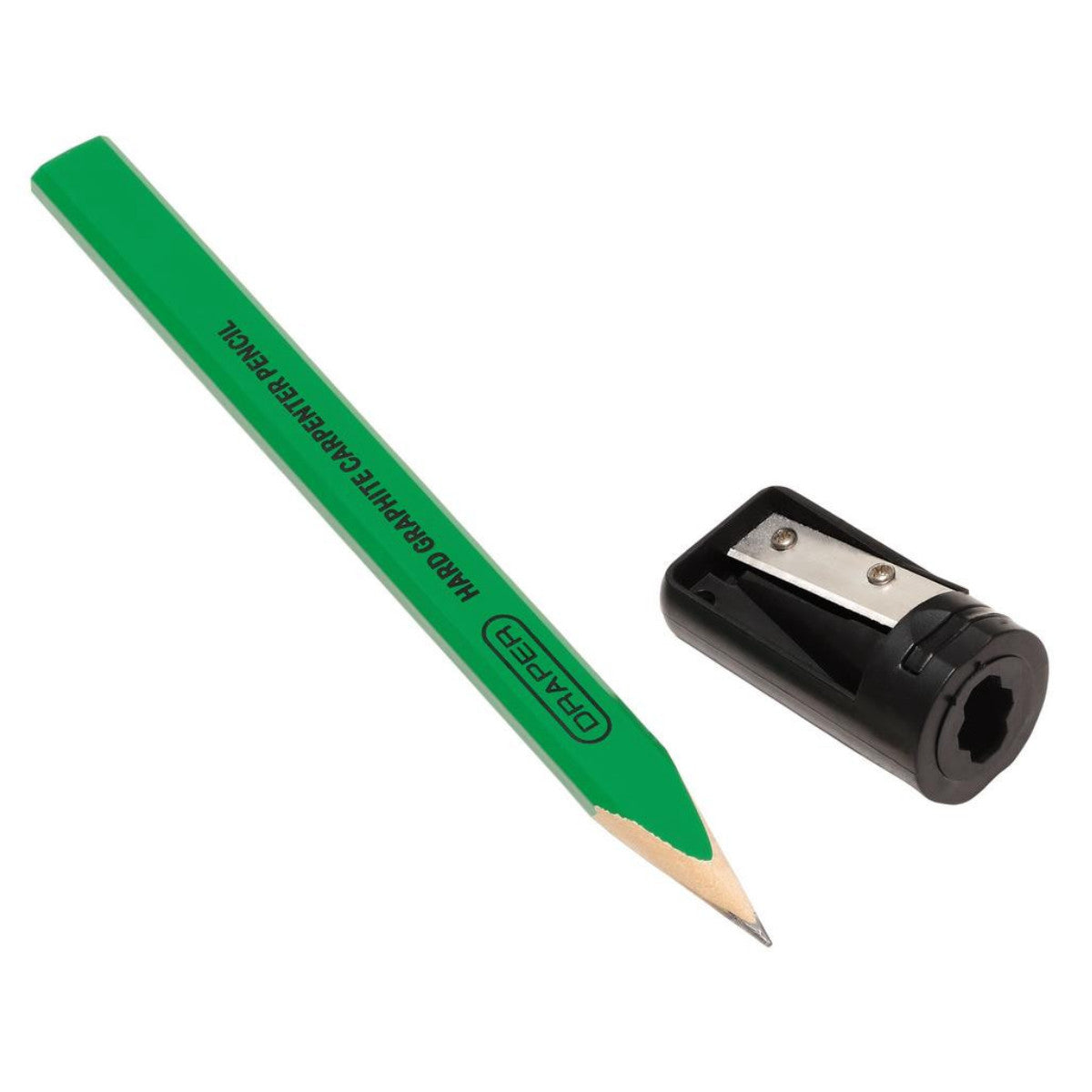 Draper Carpenter's Pencils with Sharpener (Pack of 10) 12145