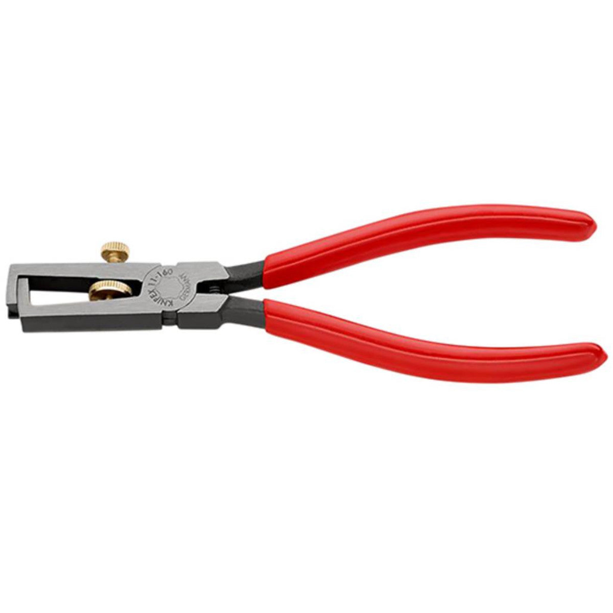Knipex 11 01 160 Insulation Stripper with opening spring, universal plastic coated black atramentized, 160mm 12298