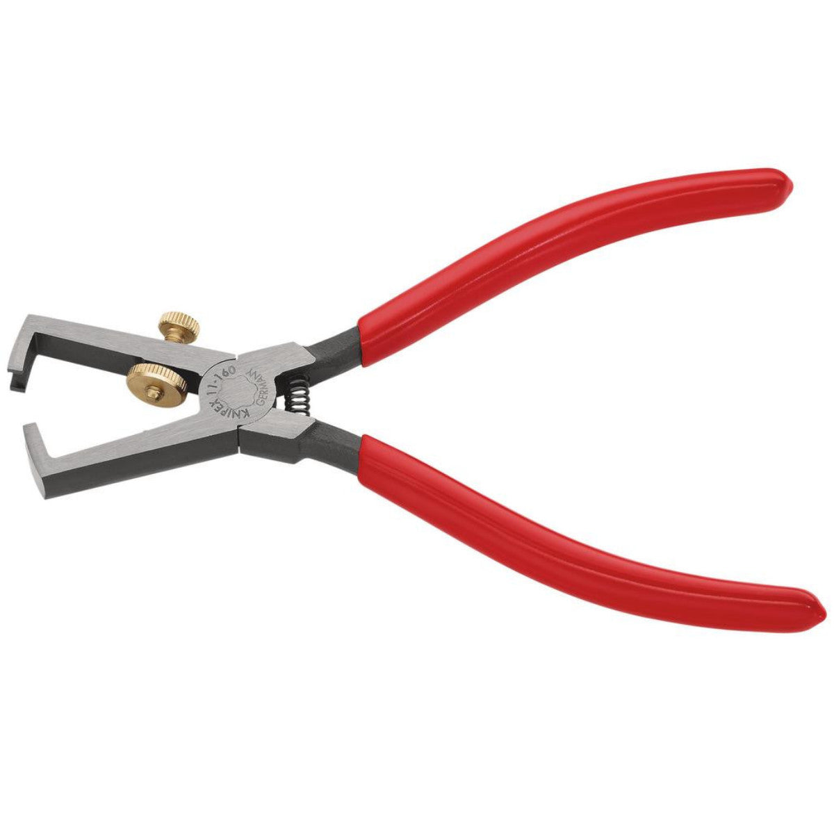 Knipex 11 01 160 Insulation Stripper with opening spring, universal plastic coated black atramentized, 160mm 12298