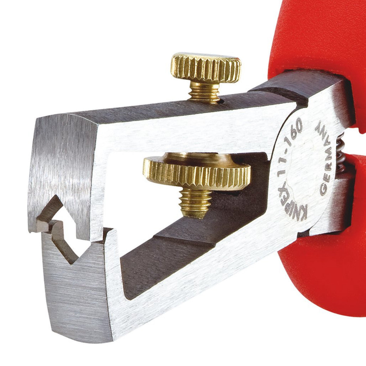 Knipex 11 01 160 Insulation Stripper with opening spring, universal plastic coated black atramentized, 160mm 12298