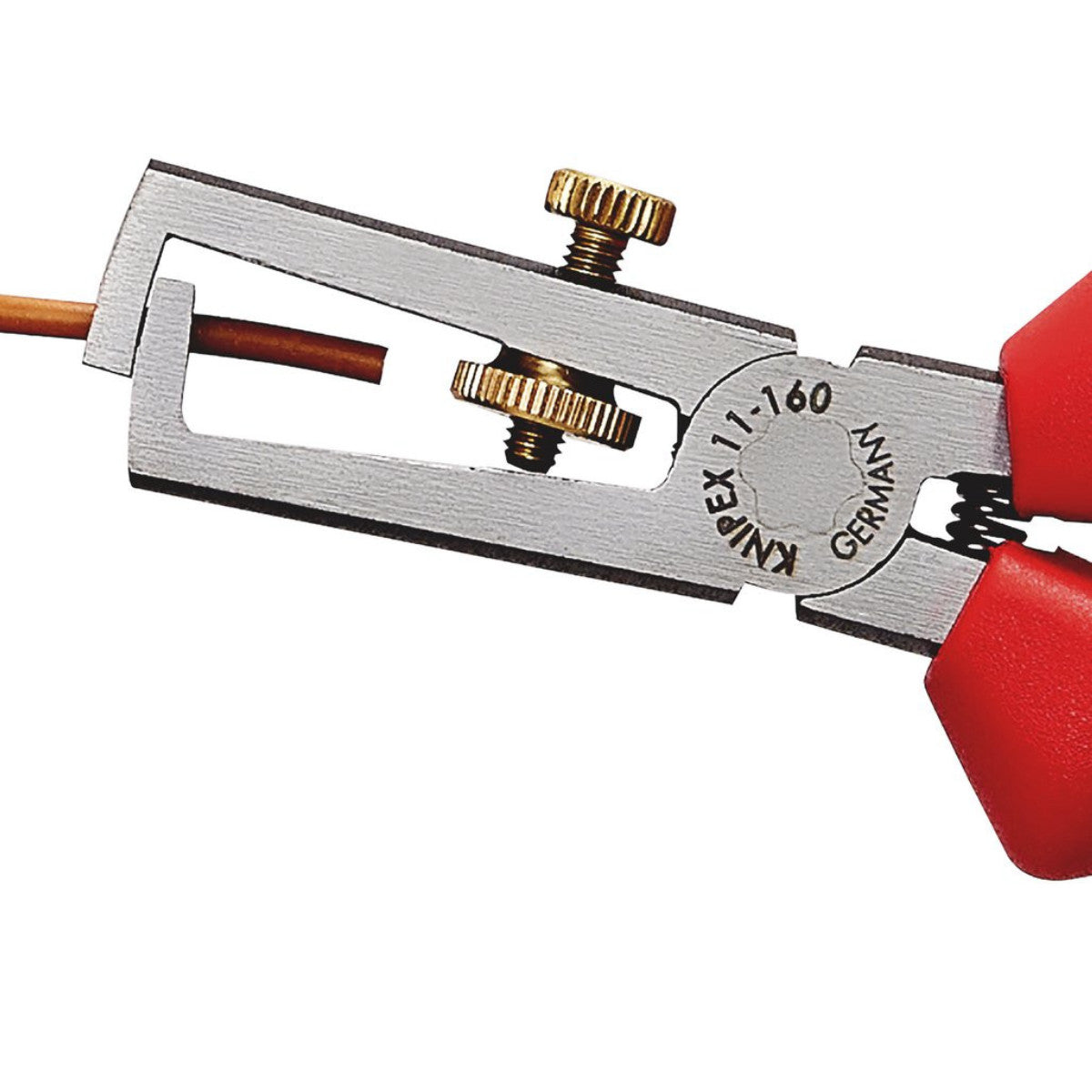 Knipex 11 01 160 Insulation Stripper with opening spring, universal plastic coated black atramentized, 160mm 12298