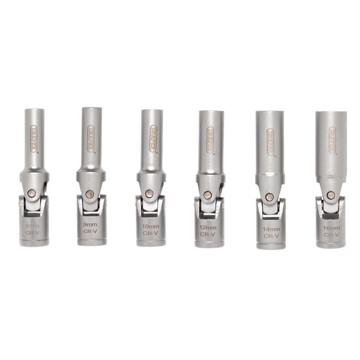 Draper Glow Plug Socket Set, 3/8" Sq. Dr. (6 Piece) 12404
